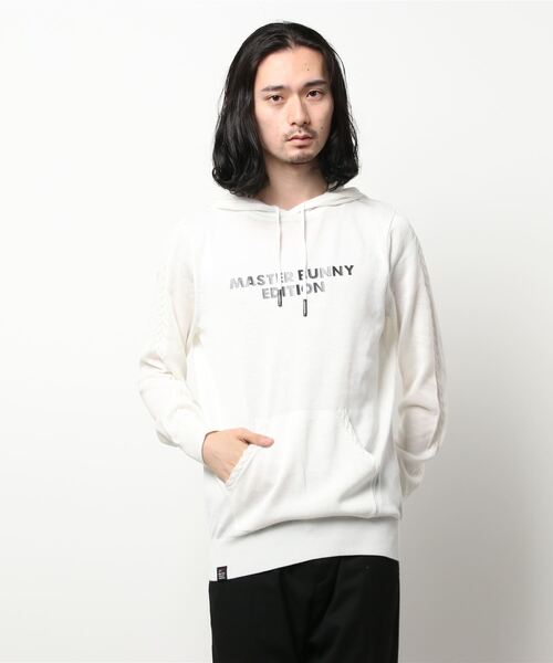 MASTER BUNNY EDITION】天竺×ケーブル ニットフーディ プルオーバー
