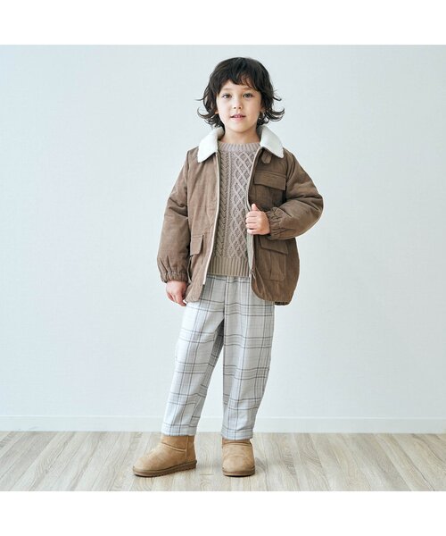 apres les cours（アプレレクール）の「【洗濯機でお洗濯OK】あわいろニット_ウォッシャブル（ニット/セーター・キッズ・ベージュ/ブラウン/ラベンダー/イエロー/ミント・80/130/100/140/120/110/90）」の12枚目の写真