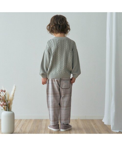 apres les cours（アプレレクール）の「【洗濯機でお洗濯OK】あわいろニット_ウォッシャブル（ニット/セーター・キッズ・ベージュ/ブラウン/ラベンダー/イエロー/ミント・80/130/100/140/120/110/90）」の16枚目の写真