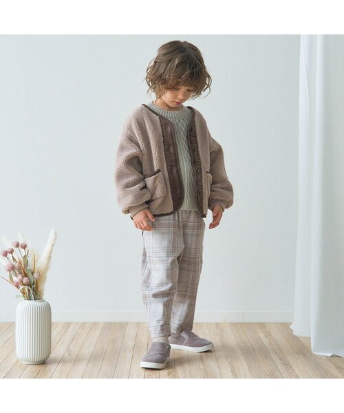 apres les cours（アプレレクール）の「【洗濯機でお洗濯OK】あわいろニット_ウォッシャブル（ニット/セーター・キッズ・ベージュ/ブラウン/ラベンダー/イエロー/ミント・80/130/100/140/120/110/90）」の22枚目の写真