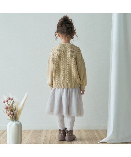 apres les cours（アプレレクール）の「【洗濯機でお洗濯OK】あわいろニット_ウォッシャブル（ニット/セーター・キッズ・ベージュ/ブラウン/ラベンダー/イエロー/ミント・80/130/100/140/120/110/90）」の19枚目の写真