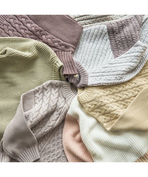 apres les cours（アプレレクール）の「【洗濯機でお洗濯OK】あわいろニット_ウォッシャブル（ニット/セーター・キッズ・ベージュ/ブラウン/ラベンダー/イエロー/ミント・80/130/100/140/120/110/90）」の13枚目の写真