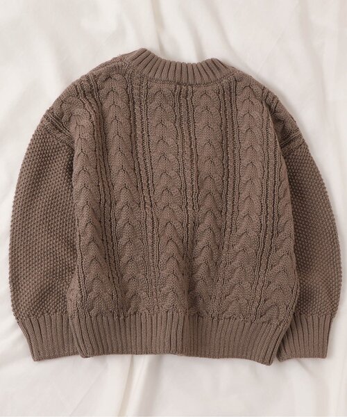 apres les cours（アプレレクール）の「【洗濯機でお洗濯OK】あわいろニット_ウォッシャブル（ニット/セーター・キッズ・ベージュ/ブラウン/ラベンダー/イエロー/ミント・80/130/100/140/120/110/90）」の20枚目の写真