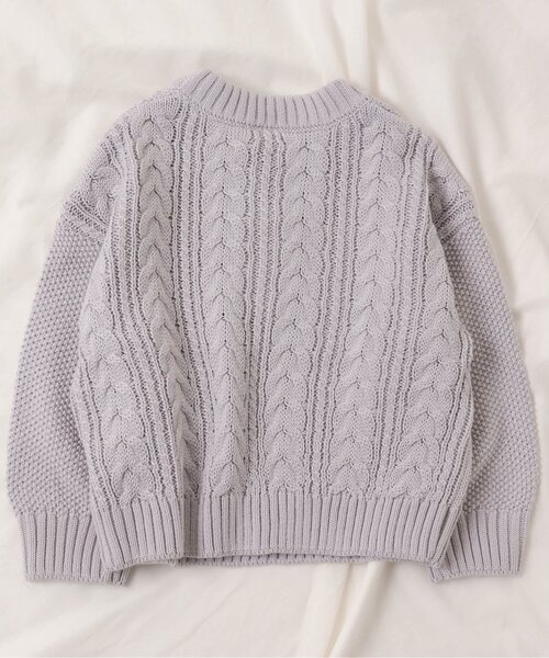 apres les cours（アプレレクール）の「【洗濯機でお洗濯OK】あわいろニット_ウォッシャブル（ニット/セーター・キッズ・ベージュ/ブラウン/ラベンダー/イエロー/ミント・80/130/100/140/120/110/90）」の10枚目の写真