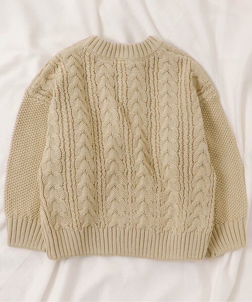 apres les cours（アプレレクール）の「【洗濯機でお洗濯OK】あわいろニット_ウォッシャブル（ニット/セーター・キッズ・ベージュ/ブラウン/ラベンダー/イエロー/ミント・80/130/100/140/120/110/90）」の14枚目の写真