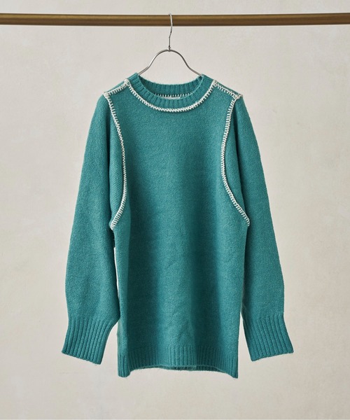 CPCM（シーピーシーエム）の「ハンドステッチニット21AW（ニット/セーター・レディース・アイボリー/ブラック/ブルー/マスタード・FREE）」の3枚目の写真