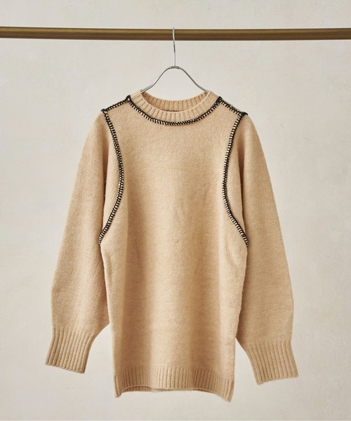 CPCM（シーピーシーエム）の「ハンドステッチニット21AW（ニット/セーター・レディース・アイボリー/ブラック/ブルー/マスタード・FREE）」の11枚目の写真