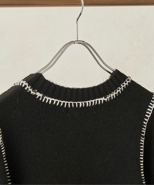 CPCM（シーピーシーエム）の「ハンドステッチニット21AW（ニット/セーター・レディース・アイボリー/ブラック/ブルー/マスタード・FREE）」の19枚目の写真
