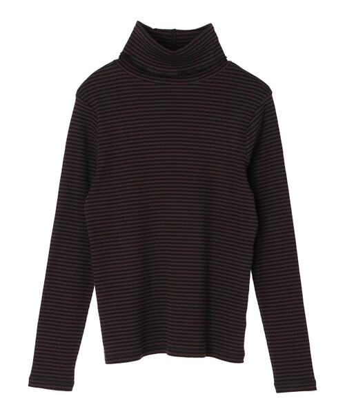 AMERICAN HOLIC（アメリカンホリック）の「テレコタートルネックカットプルオーバー（Tシャツ/カットソー・レディース・ブラック/オフホワイト/ブラック系その他4/ブラウン・L/M）」の14枚目の写真