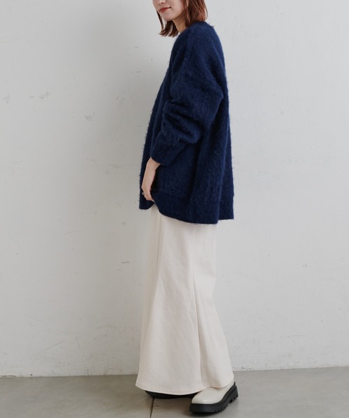 CIAOPANIC TYPY（チャオパニックティピー）の「【ZOZOTOWN限定】【ユニセックス】モヘアライクジャガードクルーネックニット（ニット/セーター・メンズ・ブラック/ネイビー/オレンジ/グリーン/アイボリー/サンドベージュ・MEDIUM/LARGE）」の7枚目の写真