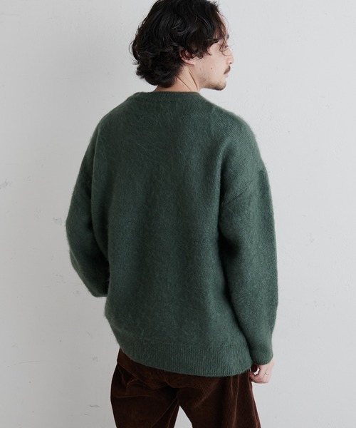 CIAOPANIC TYPY（チャオパニックティピー）の「【ZOZOTOWN限定】【ユニセックス】モヘアライクジャガードクルーネックニット（ニット/セーター・メンズ・ブラック/ネイビー/オレンジ/グリーン/アイボリー/サンドベージュ・MEDIUM/LARGE）」の10枚目の写真