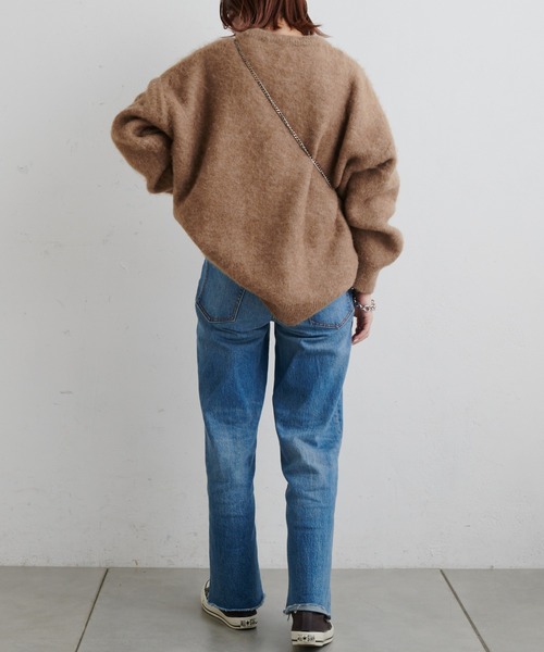 CIAOPANIC TYPY（チャオパニックティピー）の「【ZOZOTOWN限定】【ユニセックス】モヘアライクジャガードクルーネックニット（ニット/セーター・メンズ・ブラック/ネイビー/オレンジ/グリーン/アイボリー/サンドベージュ・MEDIUM/LARGE）」の17枚目の写真