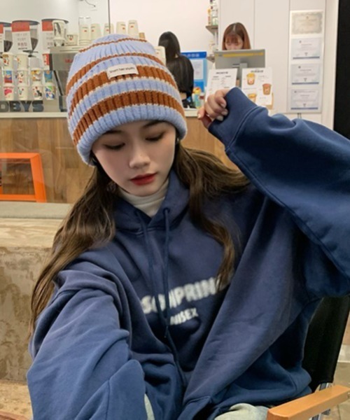 MANGROVE（マングローブ）の「ストライプニットビーニー（ニット