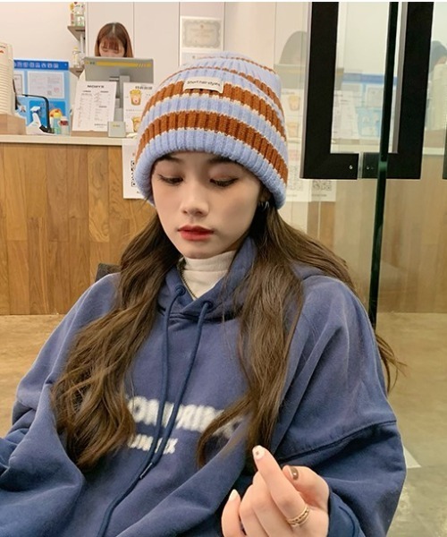 MANGROVE（マングローブ）の「ストライプニットビーニー（ニット