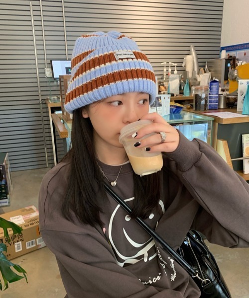 Cycle by myob ストライプ ニット帽 ストライプニットビーニー | ファッション通販サイト NUGU