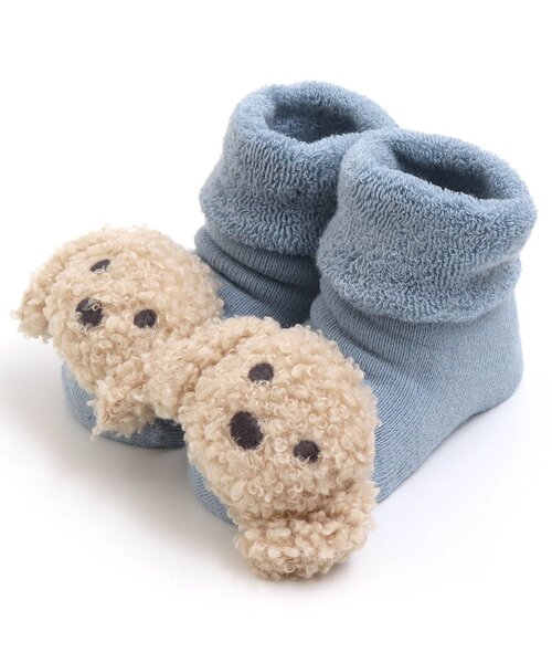 Ampersand（アンパサンド）の「ベビーラトルソックス（ベビーシューズ/ベビーソックス・キッズ・ブラウン/サックスブルー/アイボリー・9/12）」の3枚目の写真