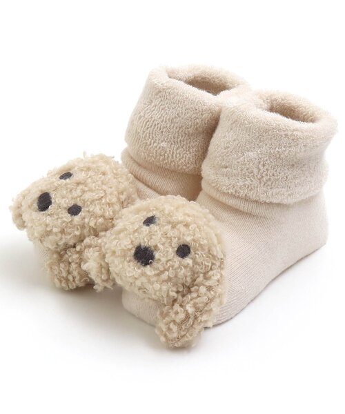 Ampersand（アンパサンド）の「ベビーラトルソックス（ベビーシューズ/ベビーソックス・キッズ・ブラウン/サックスブルー/アイボリー・9/12）」の2枚目の写真