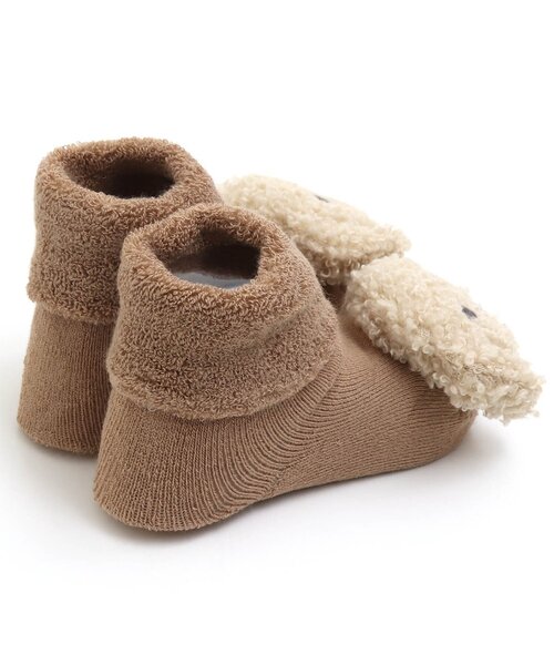 Ampersand（アンパサンド）の「ベビーラトルソックス（ベビーシューズ/ベビーソックス・キッズ・ブラウン/サックスブルー/アイボリー・9/12）」の4枚目の写真