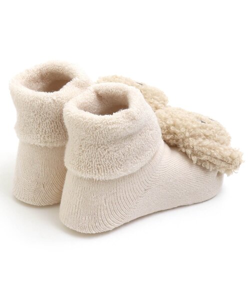 Ampersand（アンパサンド）の「ベビーラトルソックス（ベビーシューズ/ベビーソックス・キッズ・ブラウン/サックスブルー/アイボリー・9/12）」の5枚目の写真