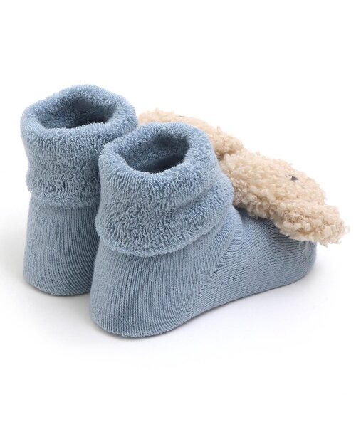 Ampersand（アンパサンド）の「ベビーラトルソックス（ベビーシューズ/ベビーソックス・キッズ・ブラウン/サックスブルー/アイボリー・9/12）」の6枚目の写真