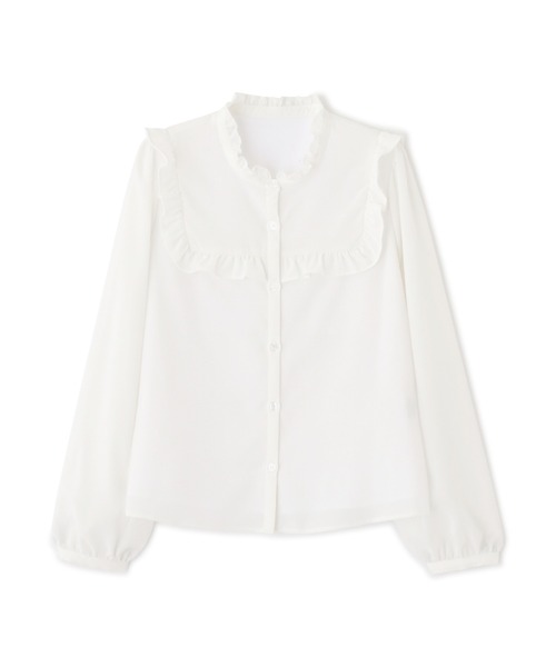 PROPORTION BODY DRESSING（プロポーションボディドレッシング）の「フリルブラウス / 1212110100（シャツ/ブラウス・レディース・オフホワイト/グレー/ホワイト・SMALL/MEDIUM）」の12枚目の写真