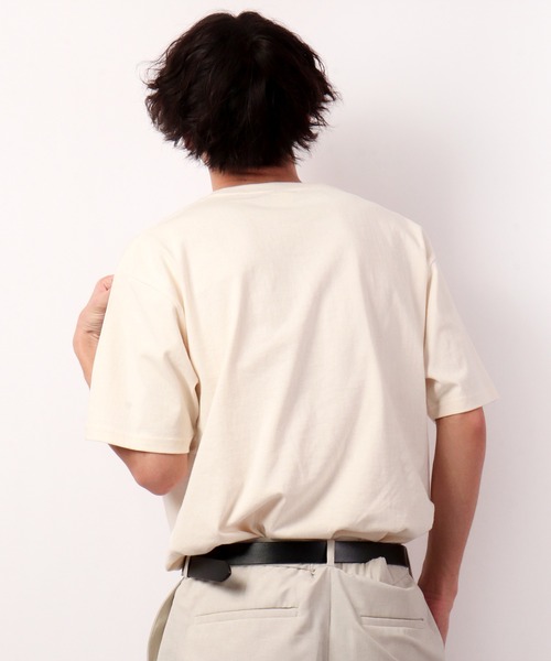 POWER TO THE PEOPLE（パワートゥーザピープル）の「POWER TO THE PEOPLE アニマルポケット刺繍Tシャツ（Tシャツ/カットソー・メンズ・グレイッシュブルー/オフホワイト/パープル/チャコールグレー・LL/M/L）」の21枚目の写真