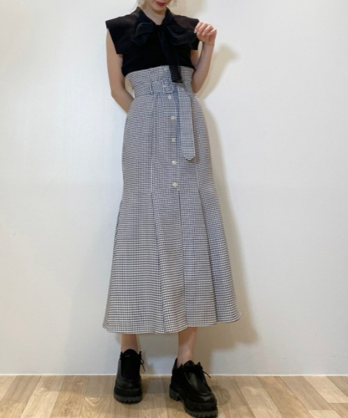フロントボタンマーメイドスカート