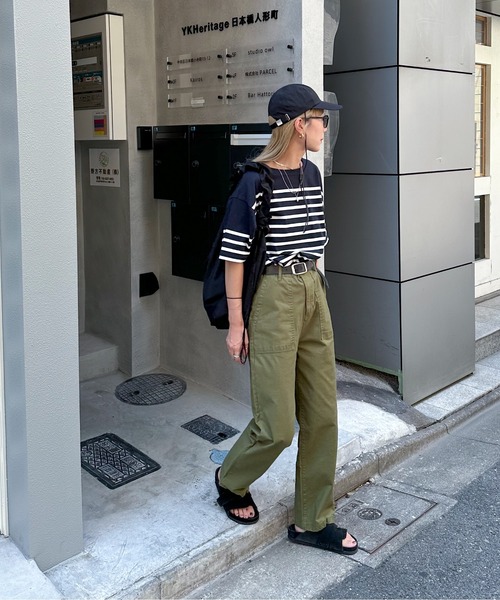 feepur（フェピュール）の「バスクボーダー半袖Tee（Tシャツ/カットソー・レディース・ホワイト×ブルー/ホワイト×ネイビー/ホワイト×ピンク/ネイビー×ホワイト・MEDIUM）」の9枚目の写真