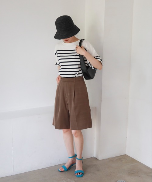 feepur（フェピュール）の「バスクボーダー半袖Tee（Tシャツ/カットソー・レディース・ホワイト×ブルー/ホワイト×ネイビー/ホワイト×ピンク/ネイビー×ホワイト・MEDIUM）」の22枚目の写真