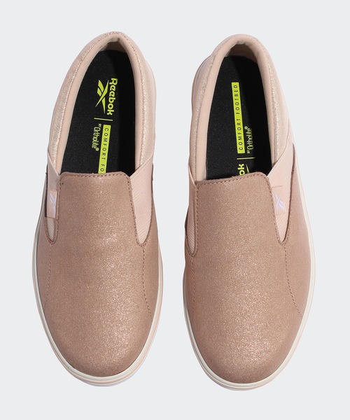 Reebok（リーボック）の「コンフォーティー / COMFORTIE（スリッポン・レディース・ブラック×ホワイト/ピンクゴールド・22.5cm/23.5cm/24.5cm/25.5cm/23.0cm/24.0cm/25.0cm/26.0cm/22.0cm）」の10枚目の写真