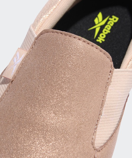 Reebok（リーボック）の「コンフォーティー / COMFORTIE（スリッポン・レディース・ブラック×ホワイト/ピンクゴールド・22.5cm/23.5cm/24.5cm/25.5cm/23.0cm/24.0cm/25.0cm/26.0cm/22.0cm）」の9枚目の写真