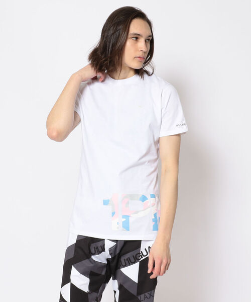 1piu1uguale3 RELAX（ウノピュウノウグァーレトレリラックス）の「1PIU1UGUALE3 RELAX/ウノピゥ ウノ ウグァーレ トレ リラックス/CAMO LOGO TEE（Tシャツ/カットソー・メンズ・ホワイト/ブラック・MEDIUM/LARGE/X-LARGE/SMALL）」の20枚目の写真