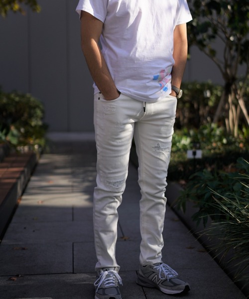 1piu1uguale3 RELAX（ウノピュウノウグァーレトレリラックス）の「1PIU1UGUALE3 RELAX/ウノピゥ ウノ ウグァーレ トレ リラックス/CAMO LOGO TEE（Tシャツ/カットソー・メンズ・ホワイト/ブラック・MEDIUM/LARGE/X-LARGE/SMALL）」の15枚目の写真