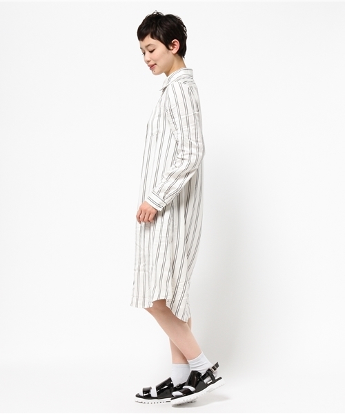 WEGO(ウィゴー)の「WEGO/ロング丈シャツワンピース(シャツワンピース・レディース・ホワイト系その他/カーキ/インディゴブルー・FREE)」の6枚目の写真