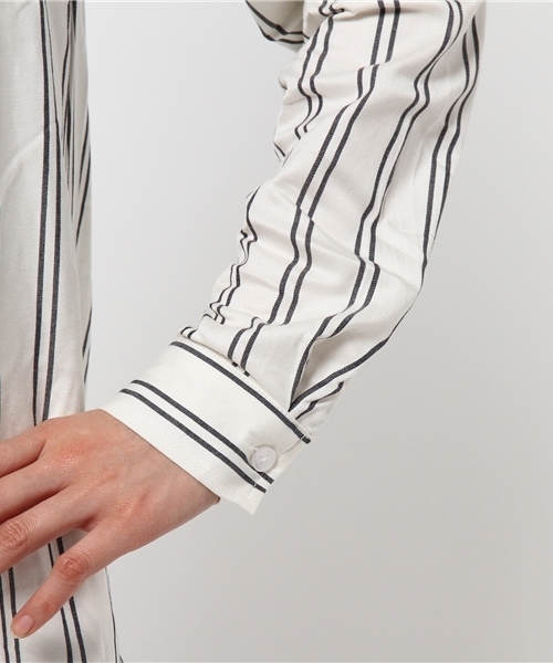 WEGO(ウィゴー)の「WEGO/ロング丈シャツワンピース(シャツワンピース・レディース・ホワイト系その他/カーキ/インディゴブルー・FREE)」の9枚目の写真