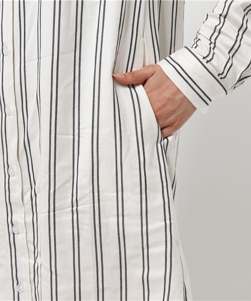 WEGO(ウィゴー)の「WEGO/ロング丈シャツワンピース(シャツワンピース・レディース・ホワイト系その他/カーキ/インディゴブルー・FREE)」の11枚目の写真