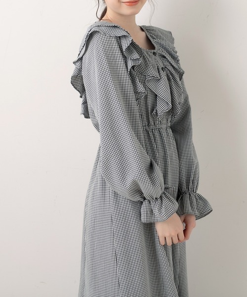 OLIVE des OLIVE(オリーブデオリーブ)の「たくさんフリルワンピース(ワンピース・レディース・ブラック/ワンウォッシュ/ライトグレー・FREE)」の7枚目の写真