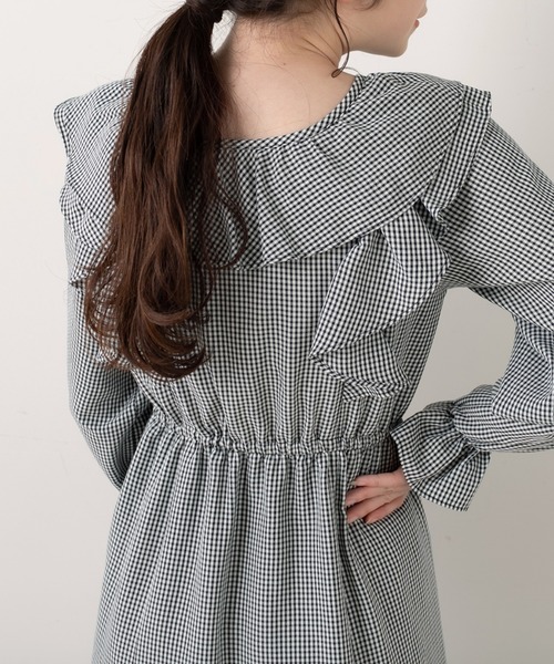OLIVE des OLIVE(オリーブデオリーブ)の「たくさんフリルワンピース(ワンピース・レディース・ブラック/ワンウォッシュ/ライトグレー・FREE)」の4枚目の写真