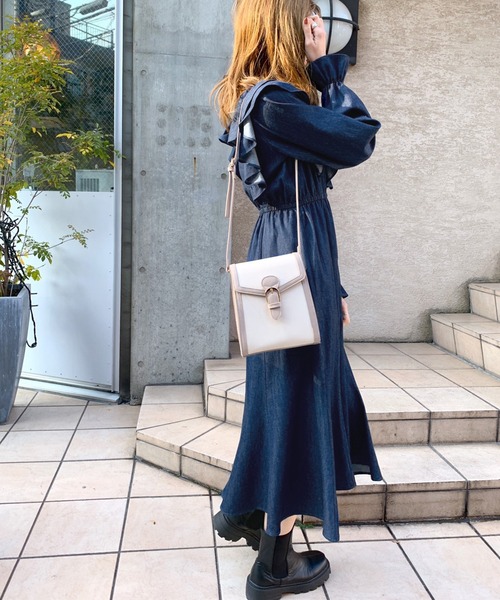 OLIVE des OLIVE(オリーブデオリーブ)の「たくさんフリルワンピース(ワンピース・レディース・ブラック/ワンウォッシュ/ライトグレー・FREE)」の8枚目の写真
