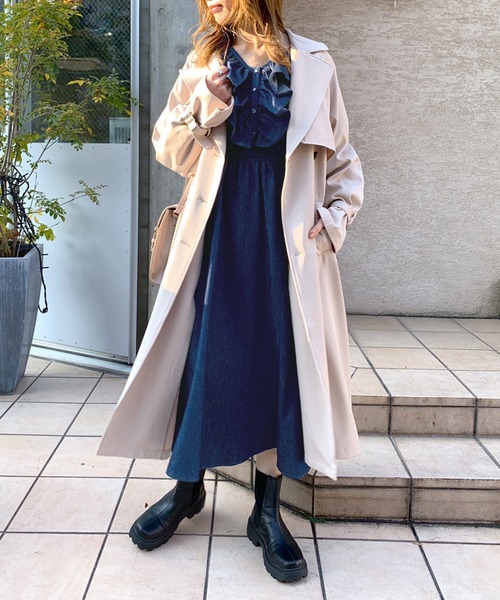OLIVE des OLIVE(オリーブデオリーブ)の「たくさんフリルワンピース(ワンピース・レディース・ブラック/ワンウォッシュ/ライトグレー・FREE)」の12枚目の写真