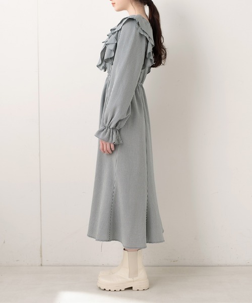 OLIVE des OLIVE(オリーブデオリーブ)の「たくさんフリルワンピース(ワンピース・レディース・ブラック/ワンウォッシュ/ライトグレー・FREE)」の13枚目の写真