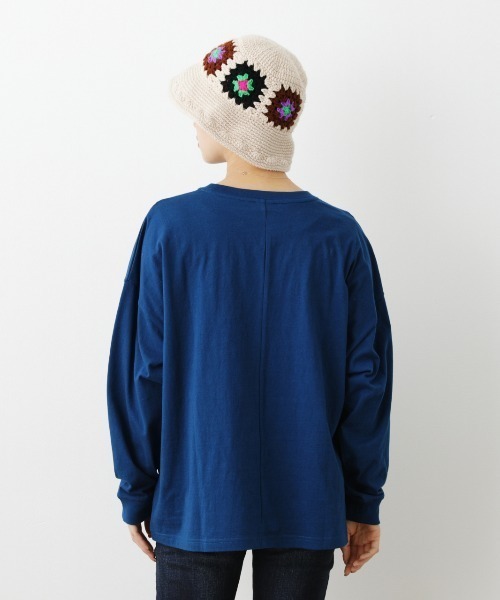 RODEO CROWNS WIDE BOWL（ロデオクラウンズワイドボウル）の「ドッキングスリーブTシャツ（Tシャツ/カットソー・レディース・ネイビー/レッド/グレー×ホワイト・FREE）」の10枚目の写真