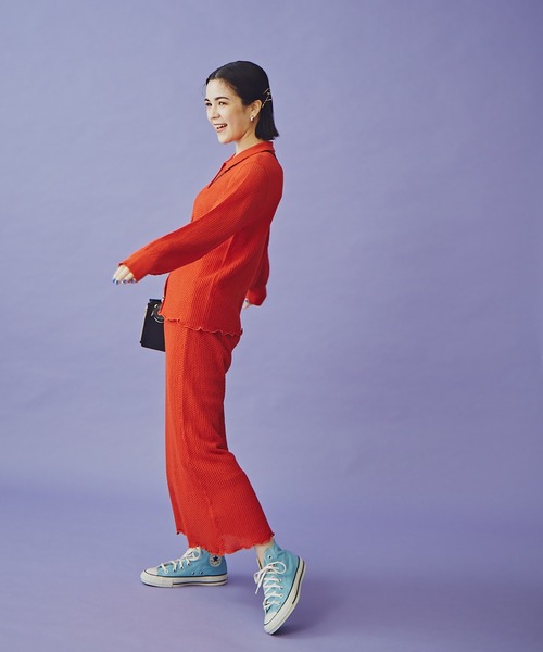 N.(N. Natural Beauty Basic)(エヌエヌナチュラルビューティーベーシック)の「《n.'look》◆透かし柄ニットスカート(スカート・レディース・ブラウン/レッド/ブルーグレー・MEDIUM)」の14枚目の写真