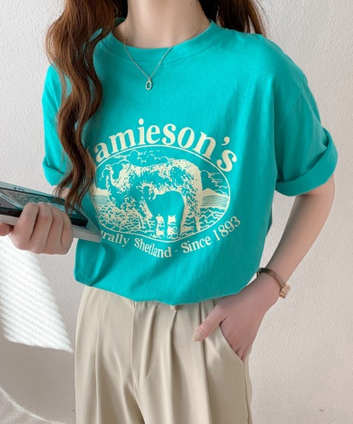 ABITOKYO(アビトーキョー)の「カラープリントルーズシルエットロゴTシャツ(Tシャツ/カットソー・レディース・ホワイト/ライトブルー/ブラック/ライトグリーン・M/L)」の14枚目の写真