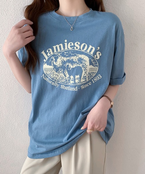 ABITOKYO(アビトーキョー)の「カラープリントルーズシルエットロゴTシャツ(Tシャツ/カットソー・レディース・ホワイト/ライトブルー/ブラック/ライトグリーン・M/L)」の21枚目の写真