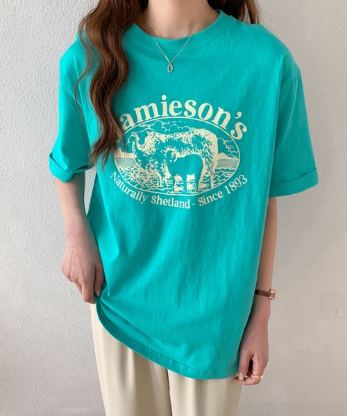 ABITOKYO(アビトーキョー)の「カラープリントルーズシルエットロゴTシャツ(Tシャツ/カットソー・レディース・ホワイト/ライトブルー/ブラック/ライトグリーン・M/L)」の7枚目の写真