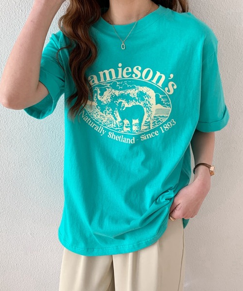 ABITOKYO(アビトーキョー)の「カラープリントルーズシルエットロゴTシャツ(Tシャツ/カットソー・レディース・ホワイト/ライトブルー/ブラック/ライトグリーン・M/L)」の8枚目の写真