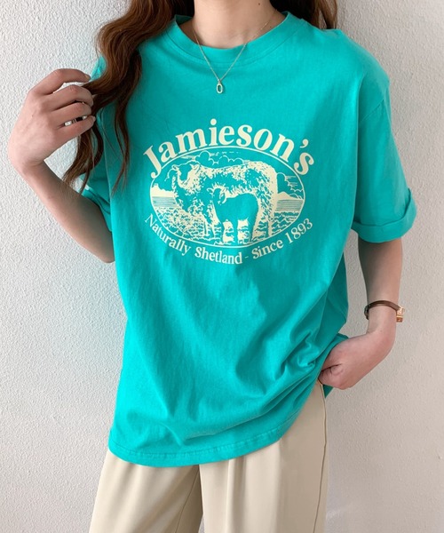 ABITOKYO(アビトーキョー)の「カラープリントルーズシルエットロゴTシャツ(Tシャツ/カットソー・レディース・ホワイト/ライトブルー/ブラック/ライトグリーン・M/L)」の9枚目の写真