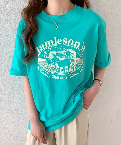 ABITOKYO(アビトーキョー)の「カラープリントルーズシルエットロゴTシャツ(Tシャツ/カットソー・レディース・ホワイト/ライトブルー/ブラック/ライトグリーン・M/L)」の10枚目の写真