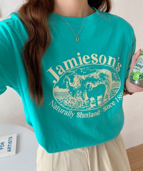 ABITOKYO(アビトーキョー)の「カラープリントルーズシルエットロゴTシャツ(Tシャツ/カットソー・レディース・ホワイト/ライトブルー/ブラック/ライトグリーン・M/L)」の11枚目の写真